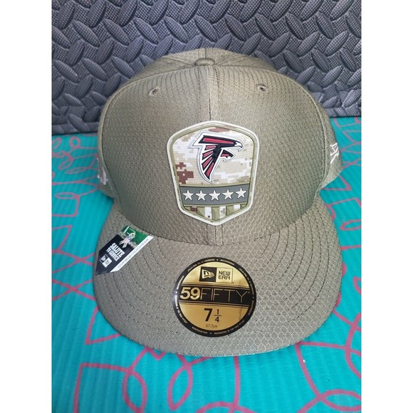 Atlanta Falcons New Era 59FIFTY NFL Salute to Service Fitted Cap 7 1/4 Football - Picture 1 of 4